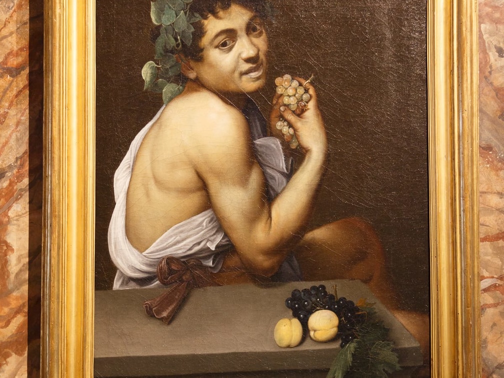 Le Caravage : autoportrait en tenue de Bacchus
